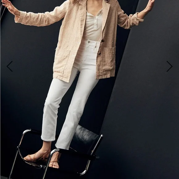 NWOT Madewell Classic Straight Leg Jean Petite Cropped Tile White Sz 23P - Picture 15 of 15